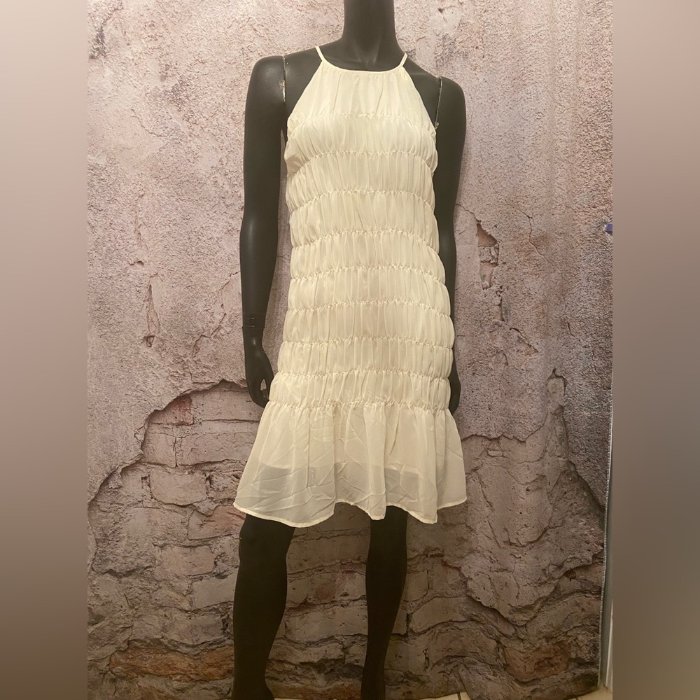 Cupshe Ivory Tiered Party Dress